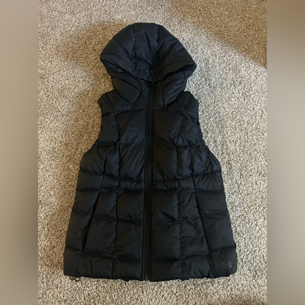 Under Armour Black Quilted Vest with Hood